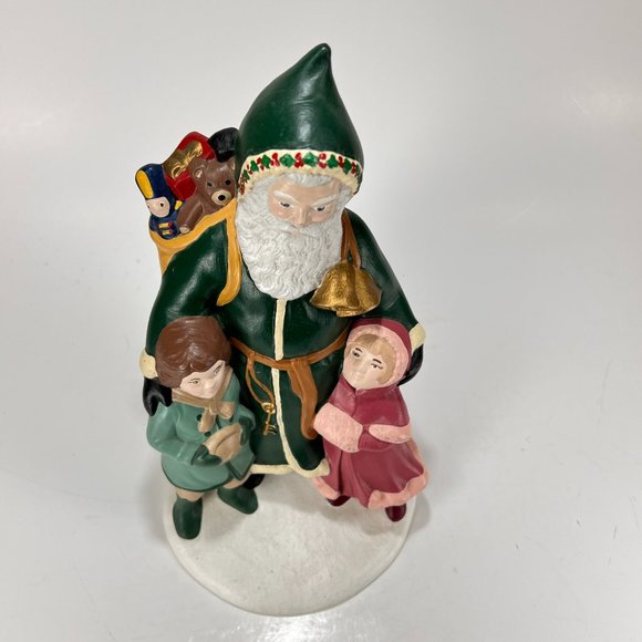 Vtg Old World Santa Claus Provincial Mold Hand Painted Ceramic 90s Christmas - Picture 8 of 14